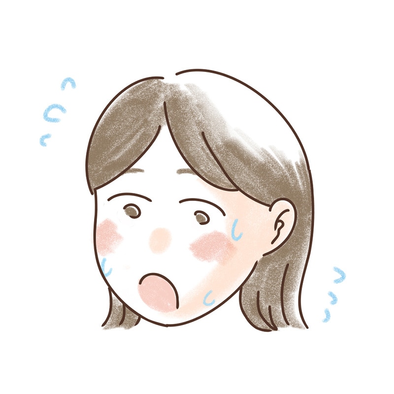 汗で落ちないか気になる…